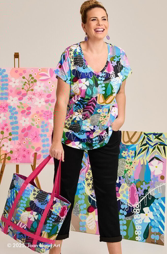 Joan Blond Floral Tote Bag